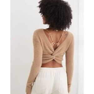 Aerie Fluffy-4-Ever Reversible Twist Sweater Size XS